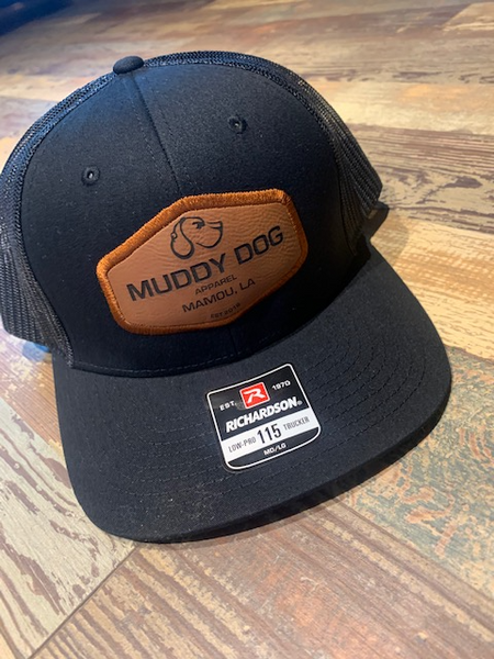 Black/Black Charcoal OG Leather Patch Snapback Hat