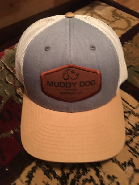 Grey/AmberGold/Birch OG Leather Patch Snapback Hat